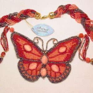 A. Chael Original Magenta Butterfly Necklace