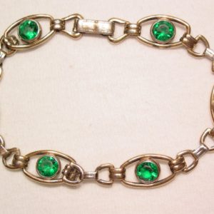 Sturdy Gold Filled Green Bracelet