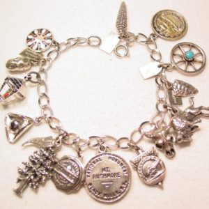 Sterling Charm Bracelet with 14 Charms