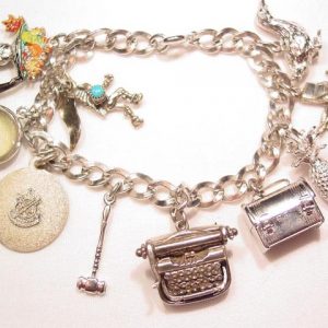 Sterling Charm Bracelet with 10 charms