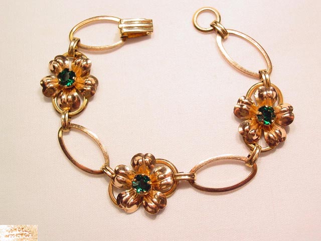 Van Dell Gold-Filled Floral Bracelet