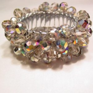 Gray Aurora Borealis Beads Expansion Bracelet
