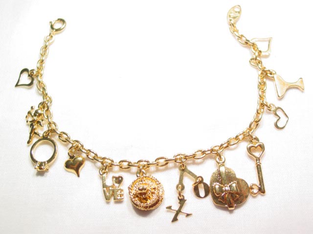 Trifari Goldtone Wedding Charm Bracelet