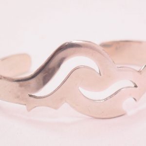 Modernistic Wave Design Cuff Bracelet