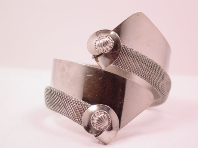 Modernistic Silvertone Bracelet