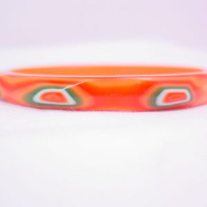 Orange and Green Layered Bangle Bracelet