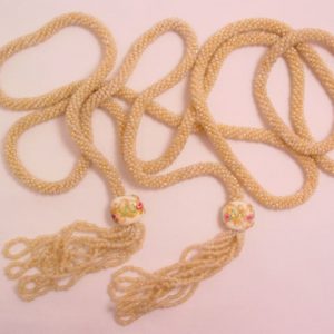 Cream-Colored Venetian Bead Belt