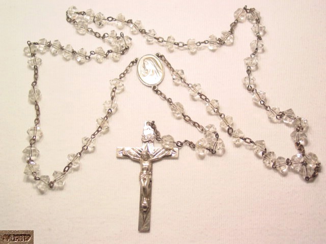 Beautiful Crystal and Sterling Rosary