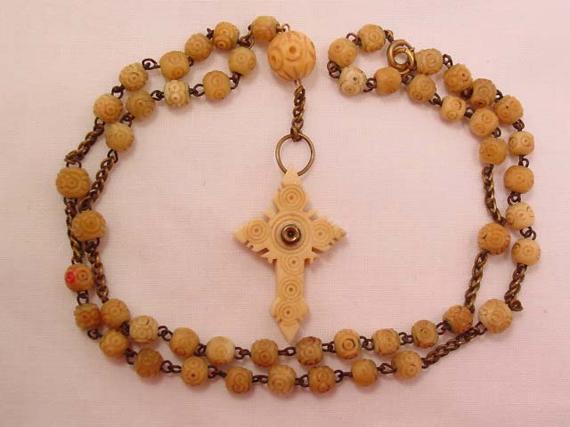 Ivory Stanhope Rosary Necklace