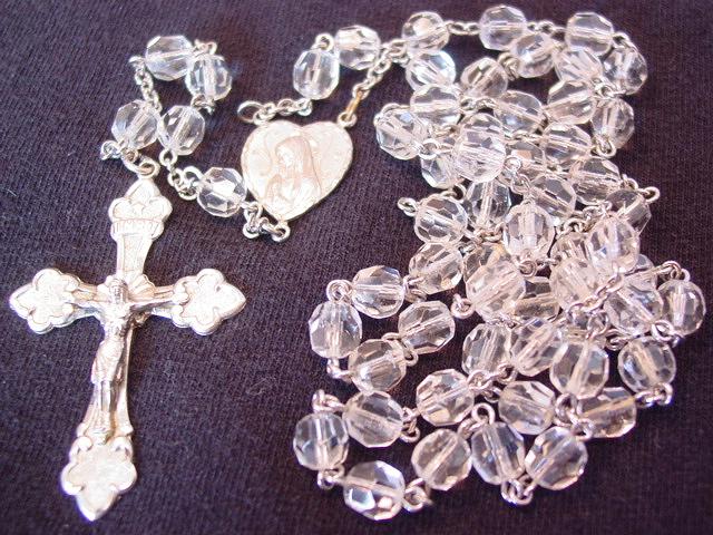 Beautiful Grenci Sterling Crystal Rosary