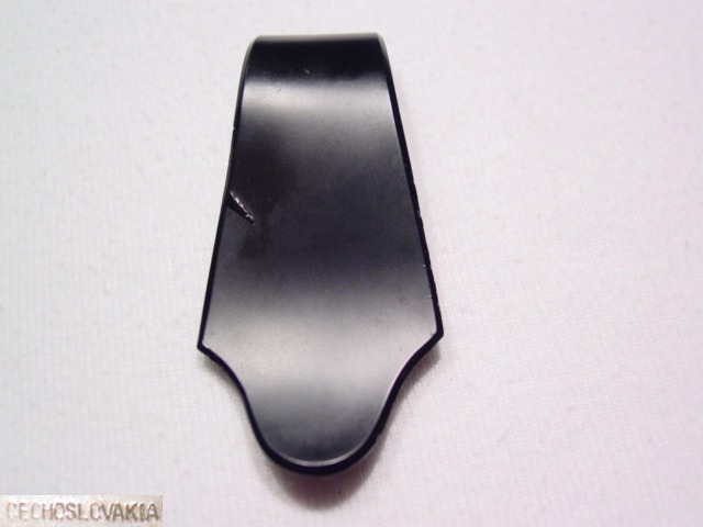 Black Glass Cechoslovakia Dress Clip