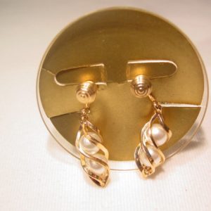 Sarah Coventry Imitation Pearl Earrings in Original Box
