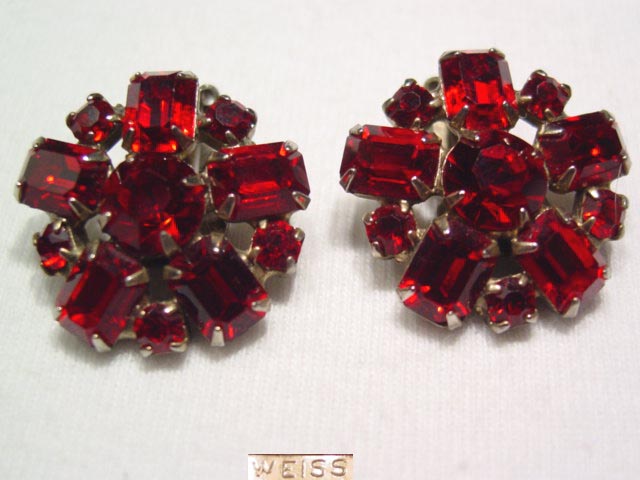 Ruby Red Weiss Earrings