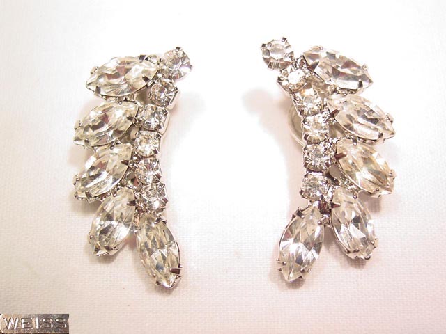 Bright Rhinestone Weiss Earrings | The Jewelled Jester