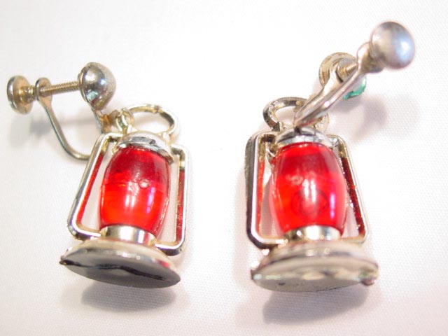 Plastic Lantern Earrings