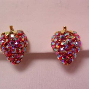 Art Aurora Borealis Strawberry Earrings