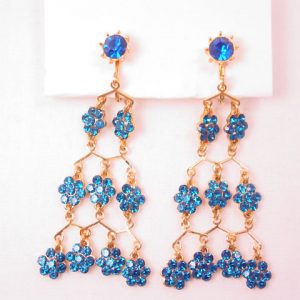 Vibrant Blue Chandelier Earrings