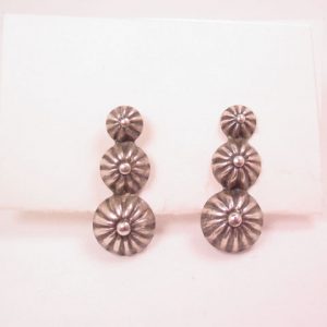 Sterling 3 Flower Earrings