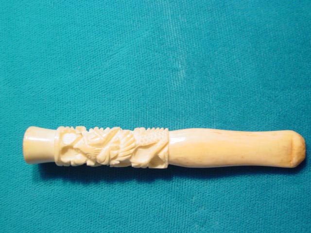 Carved Ivory Cigarette Holder