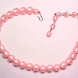 Pink Moonglow Lucite Necklace