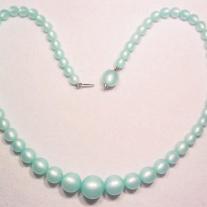 Baby Blue Moonglow Lucite Necklace