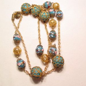 Blue Glass Venetian Necklace
