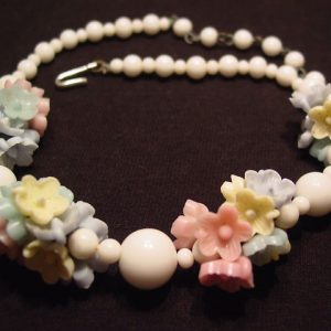 Pastel Glass Flowers Necklace