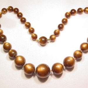 Hand-knotted Brown Moonglow Necklace