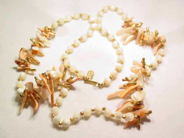 Miriam Haskell Mother of Pearl Necklace