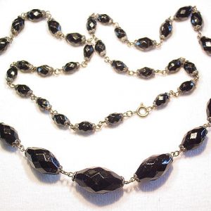 Poured Black Glass Necklace