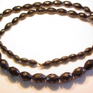 Long Black Vulcanite Necklace
