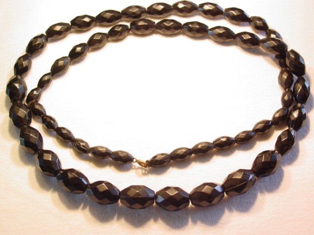 Long Black Vulcanite Necklace