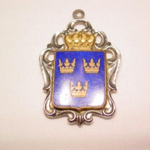 Old Enamel Crest Pendant