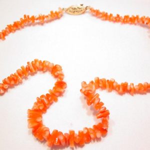 Red-Orange Coral Necklace