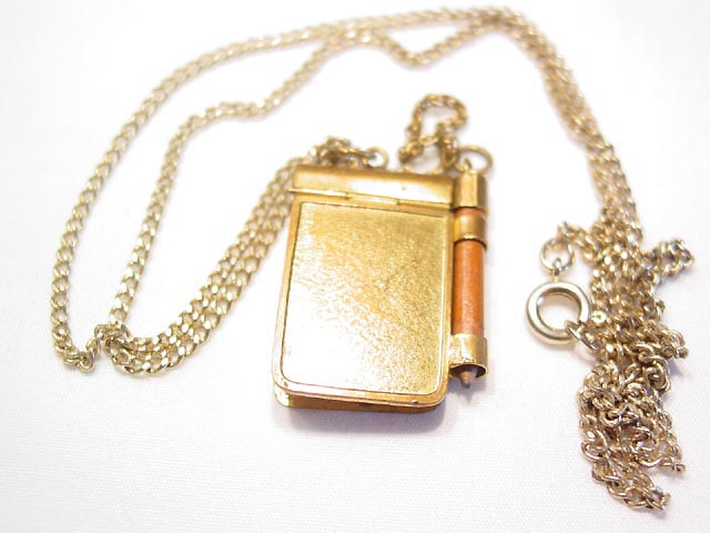 Notebook and Pencil Necklace