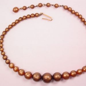 Single Strand Brown Moonglow Necklace