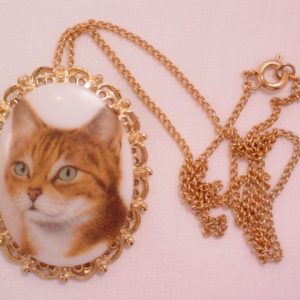 Cat Portrait Pin/Necklace