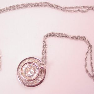 Swarovski (with Swan) Cup and Saucer Necklace