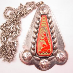 Huge Egyptian Red Glass Necklace