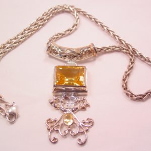 Stunning Citrine and Sterling Necklace
