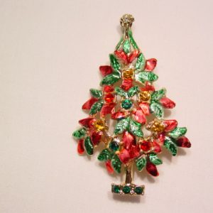 Red and Green BSK Christmas Tree Pin