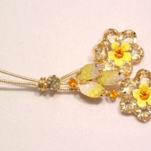 Pale Yellow Flowers Pin