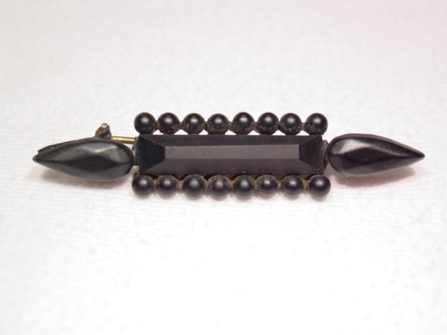 Unusual Black Mourning Pin