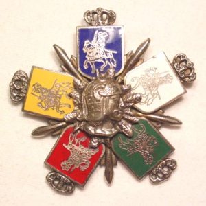 Enameled Knight and Coat of Arms Pin/Pendant