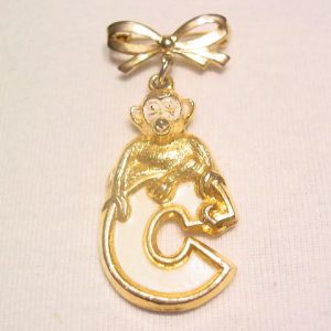Signa Craft Monkey on the Letter “C” Pin