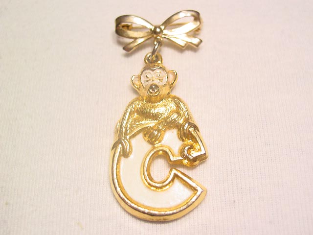 Signa Craft Monkey on the Letter “C” Pin