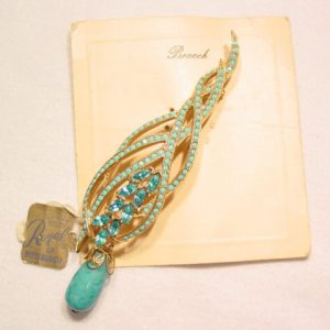 Royal of Pittsburgh Stylized Turquoise Leaf Pin
