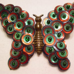 Sequined Czechoslovakia Butterfly Pin