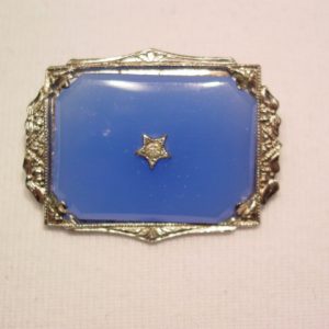 Large Periwinkle Blue Stone Pin