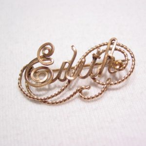 Gold Wire “Edith” Pin